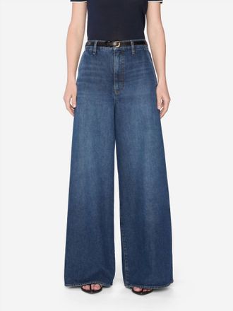 Frame Denim Drape High Rise Wide Leg Jeans In Tommy