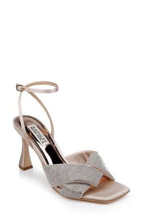 Badgley Mischka Brinlee Ankle Strap Sandal in Blush Satin at Nordstrom Rack, Size 6.5