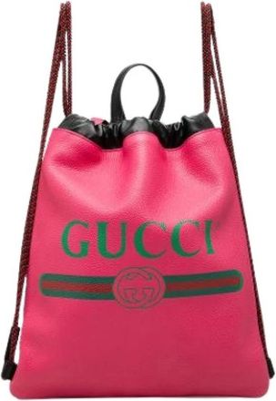 Gucci Zaino Pre-owned Vintage con Coulisse - - Pre-owned - Donna - Rosa - ONE SIZE