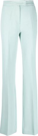Twin-Set pressed-crease tailored trousers - women - Polyester/Polyester/Spandex/Elastane - 50 - Green