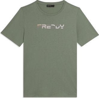 Freddy T-shirt Manica Corta con Logo FREDDY Olografico