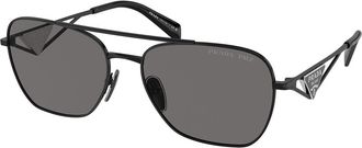 Prada PR A50S Polarized 1AB5Z1 Womens Sunglasses Black Size 59