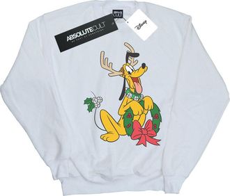 Disney Heren Pluto Kerstmis Rendier Sweatshirt (Wit)