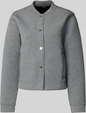 Joop Sweatjacke mit seitlichen Eingrifftaschen Modell TOANA in Mittelgrau, Gr&ouml;&szlig;e 38