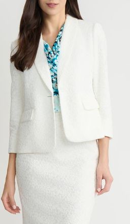 Kasper Shawl Collar Blazer in Lily White at Nordstrom, Size 14