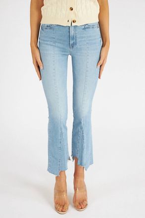 Mother Insider Crop Pointy Fray High Rise Bootcut Jeans In Lets Get It Together
