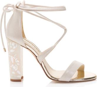 Freya Rose Flora Ankle Strap Pearl Heel Sandal in Ivory at Nordstrom, Size 37.5