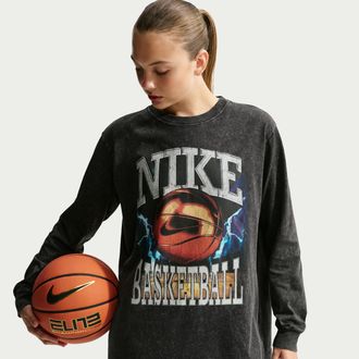 Nike Womens Classic Long-Sleeve Basketball T-Shirt in Black | IO0945-010