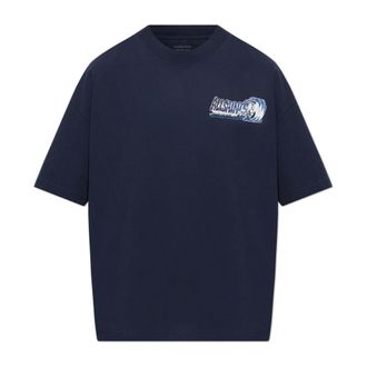 AllSaints Tops, Heren, Blauw, XL, Katoen, Burnout Crew Neck T-Shirt