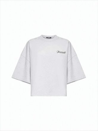 Jacquemus Boxy Cropped T-Shirt With Embroidered Logo