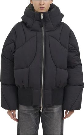 Thom Krom Donsjack met capuchon - Dames - Winterjassen - Zwart - S - Leer - Jassen