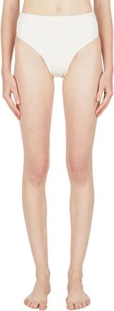 Ziah Retro High Waist Bikini Bottoms - Dames - Bikinis - Wit - S - Badmode