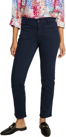 FDJ Christina Straight Leg Pants In Navy