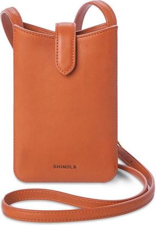 Shinola Bixby Leather Phone Crossbody Bag in Rust at Nordstrom