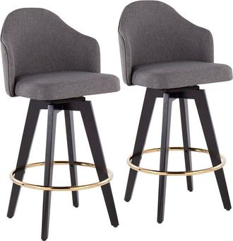 LumiSource Set Of 2 Ahoy 26In Counter Stools