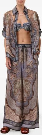 Zimmermann Womens Drawstring-Waist Pants Ss26 W
