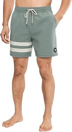 Hurley Phantom Eco Block Party Volley 17 Mens Swimwear Great White : 2XL (42-44 Waist), Cotton/Mesh/Polyester