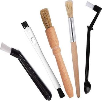 No Brand Juego De 5 Cepillos Para Molinillo De Caf&eacute;, Cepillo Para M&aacute;quina De Espresso, Cepillo De Limpieza Para Cafetera, Juego De Cepillos Para Barista