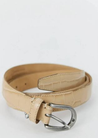 Mfpen Womens Croc Occasion Belt In Pale / Beige