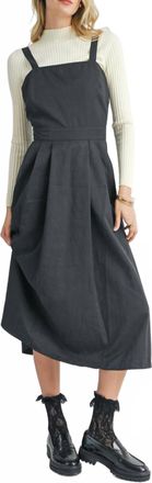 Sadie & Sage Olive Groves Front Pleat Midi Dress In Black