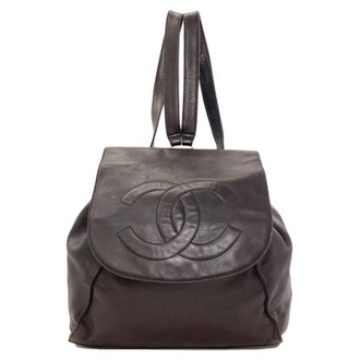 Chanel Black Leather Backpack (Pre-Owned)