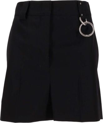 Prada Black Solid Mini Skirt