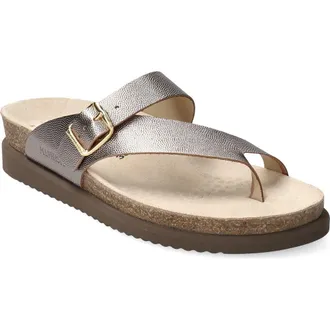 Mephisto Helen Toe Loop Sandal in Platinum at Nordstrom, Size 13