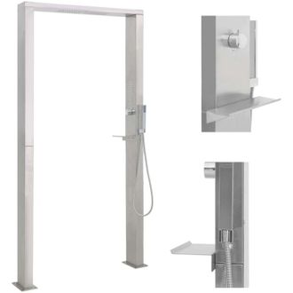 vidaXL Vidaxl - Ducha De Exterior De Acero Inoxidable Chorro Doble