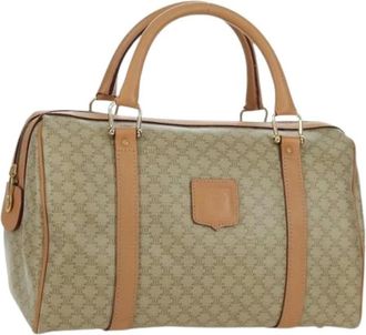 Celine Pre-owned Handbags, female, Beige, Size: ONE SIZE Pre-owned Macadam Canvas Hand Bag