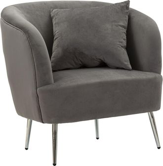 Mauro Ferretti Sill&oacute;n Silvery Con Coj&iacute;n Cm 73x66x78