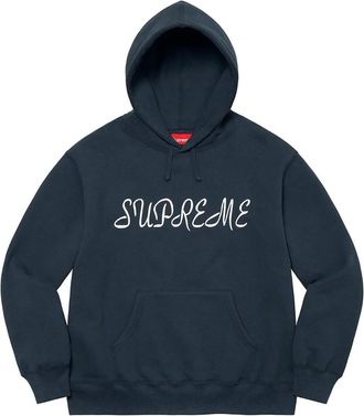 SUPREME Felpa Script con cappuccio - Blu