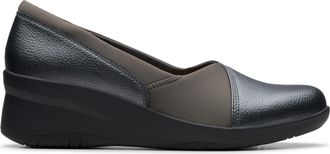 Clarks Womens Suttyn Walk, Dark Pewter Metallic Leather, 5.5 UK