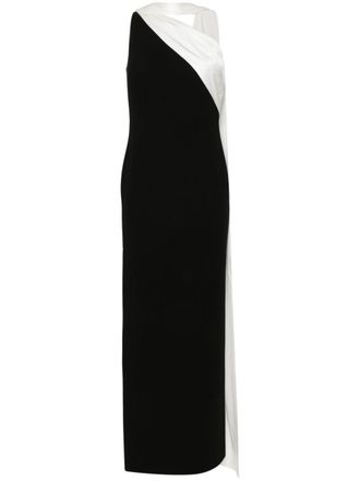 Roland Mouret Asymmetrische maxi-jurk - Zwart