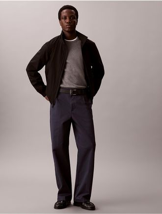 Calvin Klein Mens Baggy Cotton Stretch Pants - Navy - 2XL