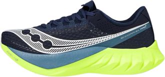 Saucony Endorphin Pro 4 Mens Running Shoes, Navy/Citron - 10.5 UK
