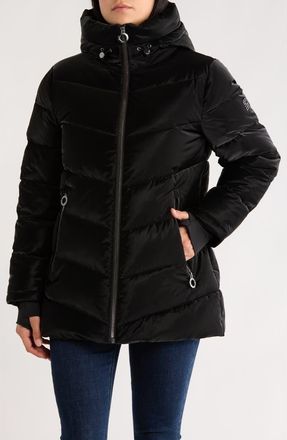 BCBGeneration Chevron Quilted Puffer Jacket in Black at Nordstrom Rack, Size X-Small