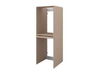 Vente-Unique Mueble para lavadora y secadora - Natural claro - An. 64 x Alt. 184 cm - ERKANO