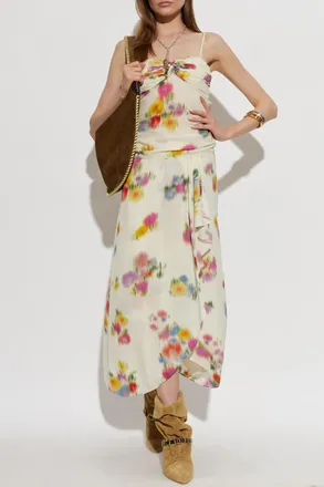 Isabel Marant Silk Skirt Vanille, Womens, Cream