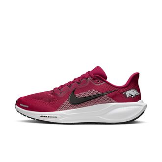 Nike Arkansas Pegasus 41 Nike Mens College Road Running Shoes in Red | IB3246-600