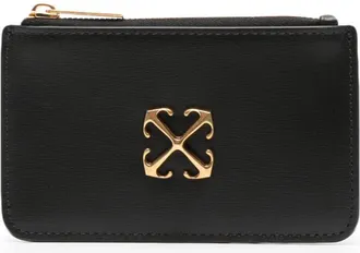 Off-white Jitney arrows-plaque leather wallet - women - Calf Leather/Lambskin - One Size - Black