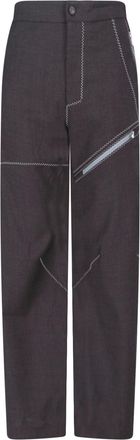 Kiko Kostadinov Grey Fosco High-Waisted Zigzag Trousers