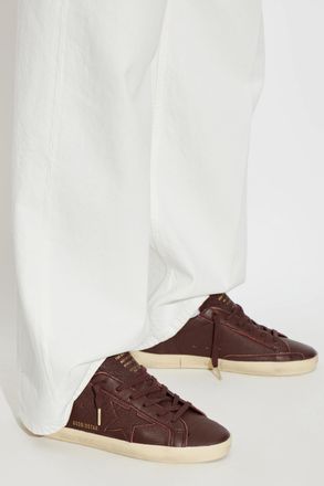 Golden Goose Supr-Star Classic With List Sports Shoes, Womens, Burgundy