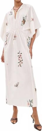 Rodebjer Begonia Cotton Poplin Maxi Dress In Cream Multi Duchess