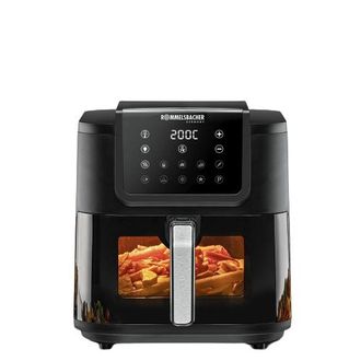 Rommelsbacher Frh 1700 Freidora Sencillo 8 L Independiente 1700 W Freidora De Aire Caliente Negro, Acero Inoxidable