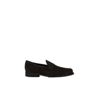 Tod's Mens Suede Loafers - male - Tods - Loafers - Brown - 9 1/2 UK - Shoes