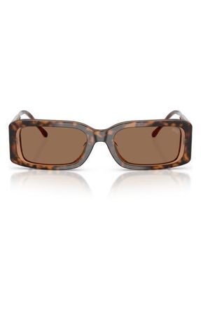 Diesel 53mm Rectangular Sunglasses in Bilayer Havana /Dark Brown at Nordstrom