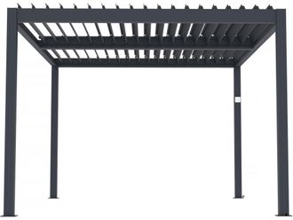 Habitat & Jardin P&eacute;rgola bioclim&aacute;tica gris anthracite 300 x 400 x 220 cm