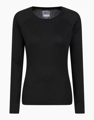 Mountain Warehouse Womens Mountain Warehouse Womens/Ladies Talus Long-Sleeved Top - Black - Size: 22