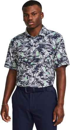 Under Armour Mens Polos, Halo Gray/Matrix Green/Midnight Navy, XXL