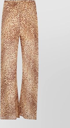 Zimmermann cascadian animal print wide-leg pant